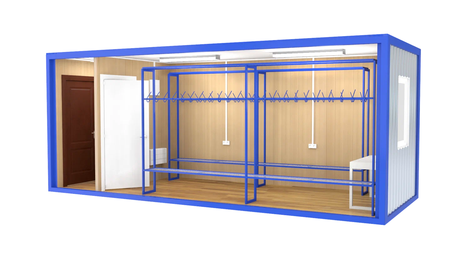 Бытовое помещение "Раздевалка-сушилка" 6000х2400мм